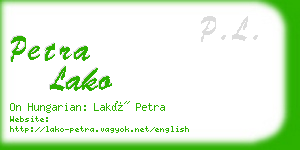 petra lako business card